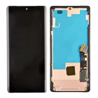 PH-LCD-GO-000273BK OLED Screen Digitizer Assembly with Frame for Google Pixel 7 Pro - Black ( Service Pack )