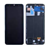 OLED Screen Digitizer Assembly with Frame for Samsung Galaxy A50 (2019) A505F (for Europe Version) - Black (With Finger Print Sensor) PH-LCD-SS-00266BK