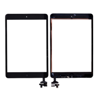 Touch Screen Digitizer Assembly With home button and IC Control Circuit, Logic Board Flex Cable for iPad mini/ iPad mini 2 (High Quality) - Black PH-TOU-IP-00023BKA