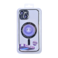 Magnetic Soft Phone Case for iPhone 15 - Silver MT-TC-IP-00057SL